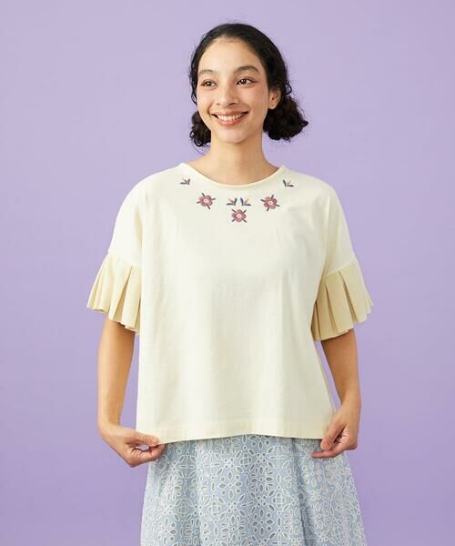 Jocomomola / ホコモモラ カットソー | Pensamiento ニットドッキングカットソー（アイボリー）