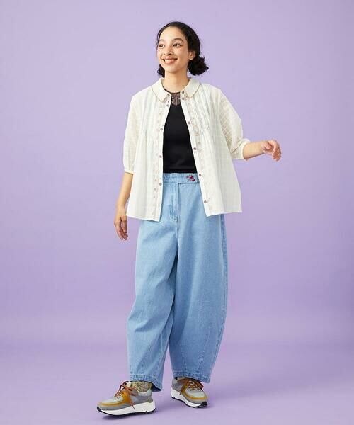 Jocomomola / ホコモモラ その他パンツ | Superposicion カーブシルエットデニムパンツ | 詳細3