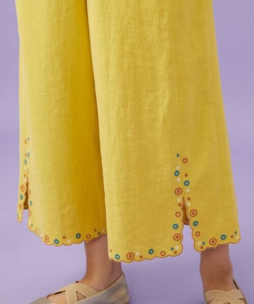 Jocomomola / ホコモモラ その他パンツ | Lino Facil リネンワイドストレートパンツ | 詳細7