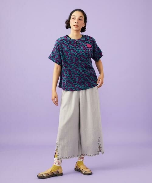 Jocomomola / ホコモモラ その他パンツ | Lino Facil リネンワイドストレートパンツ | 詳細11