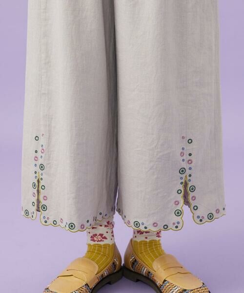 Jocomomola / ホコモモラ その他パンツ | Lino Facil リネンワイドストレートパンツ | 詳細13