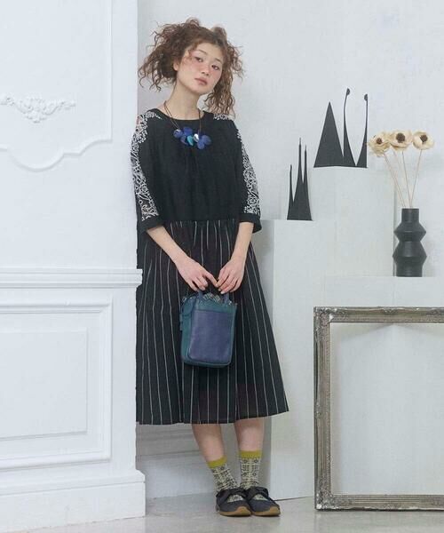 Jocomomola / ホコモモラ ロング・マキシ丈ワンピース | Calle Cervantes ドッキングワンピース（ブラック）