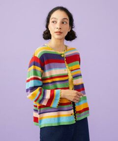 Jocomomola / ホコモモラ カーディガン・ボレロ | Emocion ボーダーカーディガン
