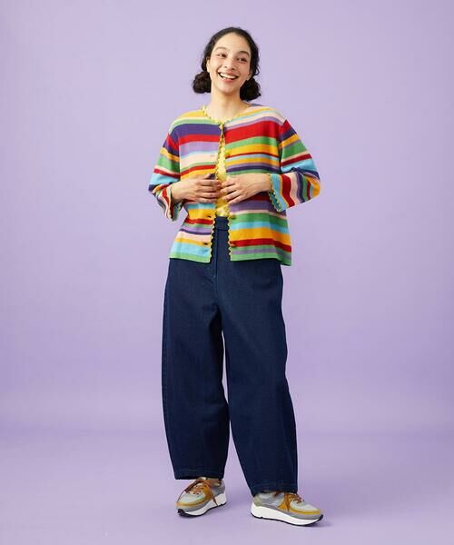 Jocomomola / ホコモモラ カーディガン・ボレロ | Emocion ボーダーカーディガン | 詳細1