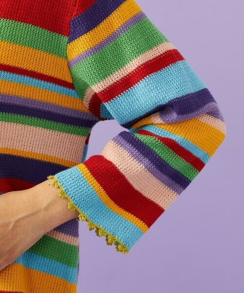 Jocomomola / ホコモモラ カーディガン・ボレロ | Emocion ボーダーカーディガン | 詳細7