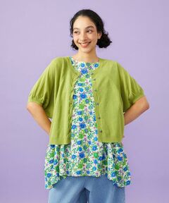 Jocomomola / ホコモモラ カーディガン・ボレロ | 【接触冷感】天竺編みクルーネックカーディガン