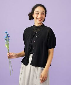 Jocomomola / ホコモモラ カーディガン・ボレロ | 【接触冷感】天竺編みクルーネックカーディガン