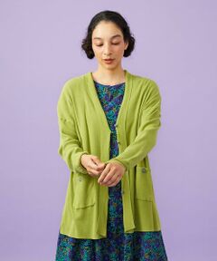 Jocomomola / ホコモモラ カーディガン・ボレロ | 【接触冷感】リブ編みロングカーディガン