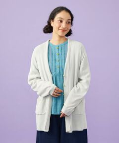 Jocomomola / ホコモモラ カーディガン・ボレロ | 【接触冷感】リブ編みロングカーディガン