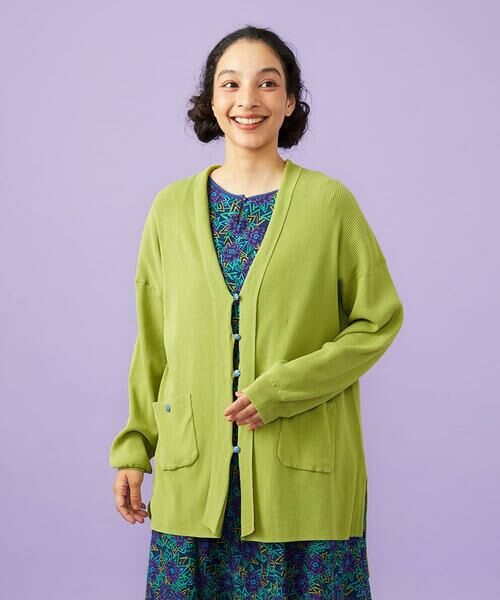 Jocomomola / ホコモモラ カーディガン・ボレロ | 【接触冷感】リブ編みロングカーディガン | 詳細1