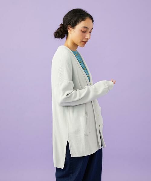 Jocomomola / ホコモモラ カーディガン・ボレロ | 【接触冷感】リブ編みロングカーディガン | 詳細14