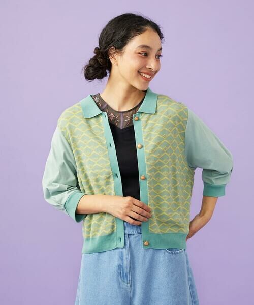 Jocomomola / ホコモモラ カーディガン・ボレロ | Pensamiento ニットドッキングカーディガン | 詳細1