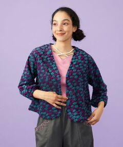 Jocomomola / ホコモモラ カーディガン・ボレロ | LIvia de flores フラワージャカードカーディガン