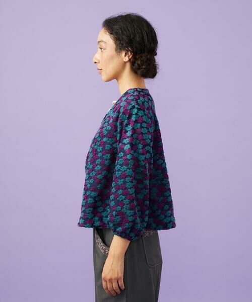 Jocomomola / ホコモモラ カーディガン・ボレロ | LIvia de flores フラワージャカードカーディガン | 詳細3