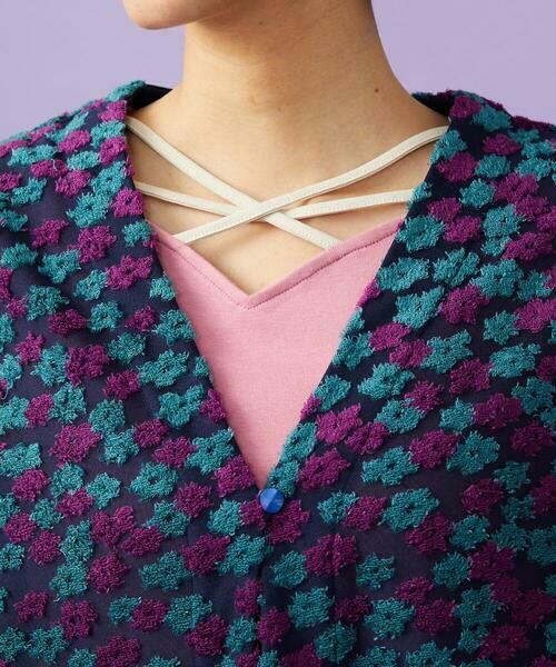 Jocomomola / ホコモモラ カーディガン・ボレロ | LIvia de flores フラワージャカードカーディガン | 詳細5