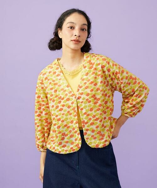 Jocomomola / ホコモモラ カーディガン・ボレロ | LIvia de flores フラワージャカードカーディガン | 詳細10