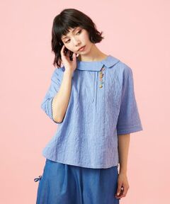 Jocomomola / ホコモモラ シャツ・ブラウス | シャーリングシャンブレーブラウス