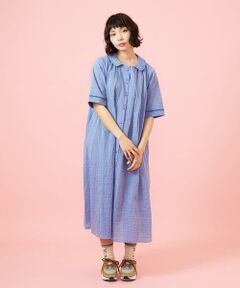 Jocomomola / ホコモモラ ロング・マキシ丈ワンピース | シャーリングシャンブレーワンピース