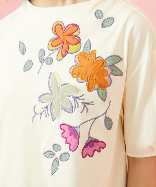 Jocomomola / ホコモモラ カットソー | 【接触冷感】Fresco 天竺フラワーアップリケTシャツ | 詳細21