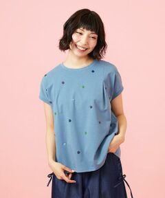 Jocomomola / ホコモモラ カットソー | 【接触冷感】Fresco 天竺ドットTシャツ