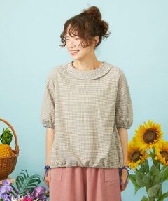 Jocomomola / ホコモモラ シャツ・ブラウス | Relieve ロールカラーギンガムチェックブラウス