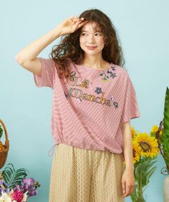 Jocomomola / ホコモモラ カットソー | 【接触冷感】Verano en La Mancha Tee ロゴ刺繍ボーダーTシャツ