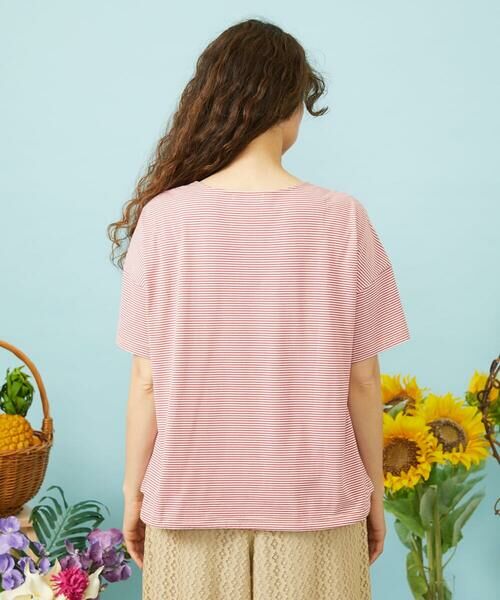 Jocomomola / ホコモモラ カットソー | 【接触冷感】Verano en La Mancha Tee ロゴ刺繍ボーダーTシャツ | 詳細5