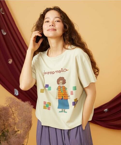 Jocomomola / ホコモモラ カットソー | 【接触冷感】Amigo ガールプリントTシャツ | 詳細1