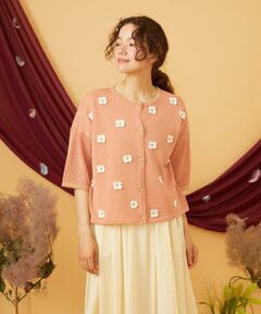 Jocomomola / ホコモモラ カーディガン・ボレロ | Flores de verano フラワークロッシェカーディガン