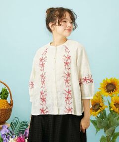 Jocomomola / ホコモモラ シャツ・ブラウス | Sendero de flores 刺繍ブラウス