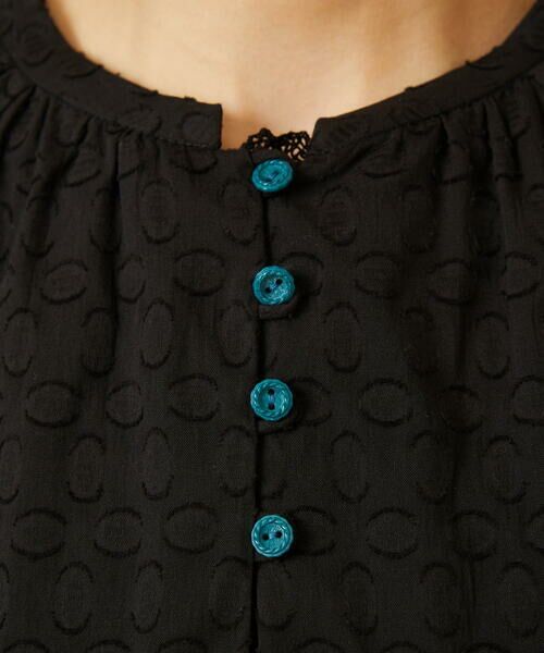 Jocomomola / ホコモモラ シャツ・ブラウス | Refugio de la lluvia オーバルドットジャカード半端袖ブラウス | 詳細12