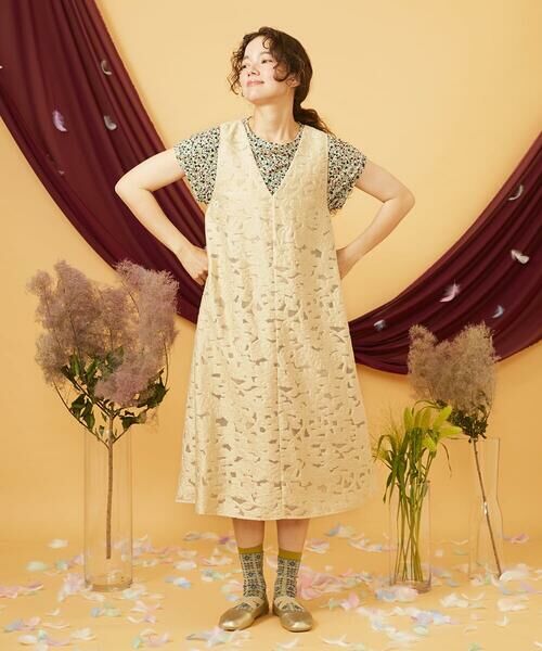 Jocomomola / ホコモモラ ロング・マキシ丈ワンピース | Sombrita フラワージャカードジャンパースカート | 詳細11