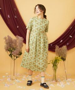 Jocomomola / ホコモモラ ロング・マキシ丈ワンピース | Sacudida フラワー刺繍ウエスト切り替えワンピース