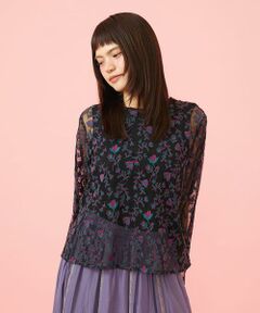Jocomomola / ホコモモラ シャツ・ブラウス | 【2WAY】Pincel チュールフラワー刺繍ブラウス［オケージョン］