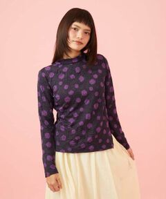 Jocomomola / ホコモモラ カットソー | 【日本製】配色ドットジャカードカットソー