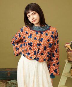 Jocomomola / ホコモモラ カーディガン・ボレロ | 【日本製】Estampa フラワーモチーフジャカードカーディガン