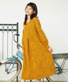 Jocomomola / ホコモモラ ロング・マキシ丈ワンピース | 【日本製】Forma de flor フラワージャカードカットソーワンピース