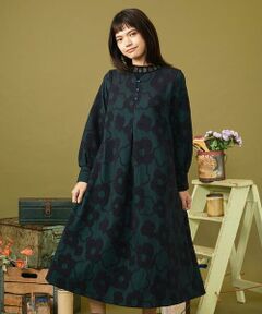 Jocomomola / ホコモモラ ロング・マキシ丈ワンピース | 【日本製】Forma de flor フラワージャカードカットソーワンピース