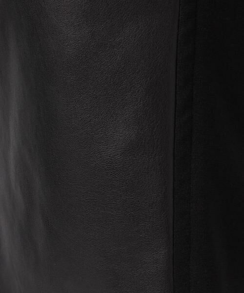 JOCONDE ROYAL / ジョコンダロイヤル ミニ・ひざ丈スカート | 異素材切り替えスカート フェイクレザー×ジャージー | 詳細5