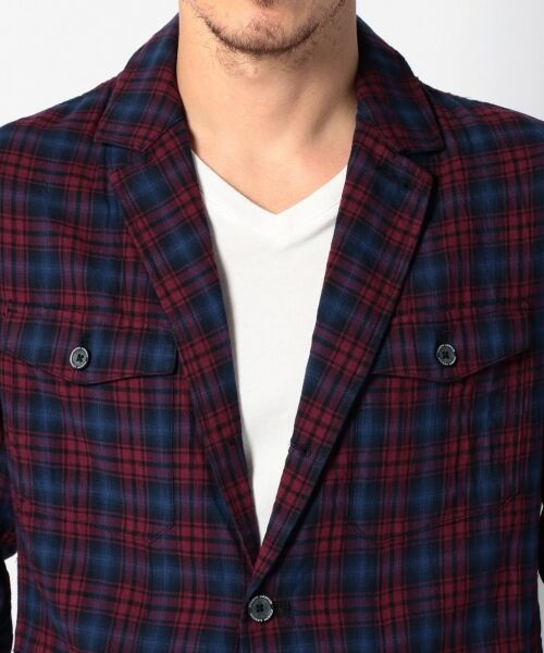 セール Cangioli チェック シャツジャケット テーラードジャケット Joseph Abboud ジョセフ アブード ファッション通販 タカシマヤファッションスクエア