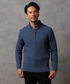 JOSEPH ABBOUD / ジョセフ アブード ニット・セーター | 【ギフトおすすめ】メリノアクリルリンクスリブ ハーフジップニット