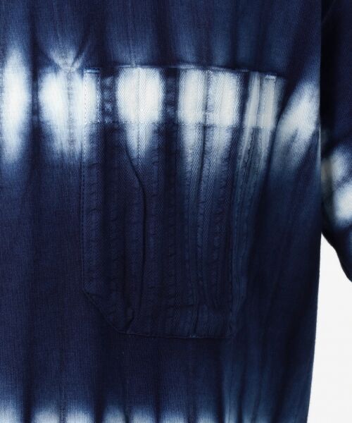 ビアティチュード　BEATITUDE　本藍染め板締め加工デザインシャツ　日本製