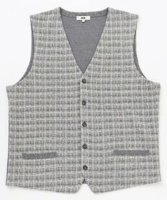 JOSEPH ABBOUD / ジョセフ アブード ベスト | 【キングサイズ】Karl KarlチェックJQニットベスト