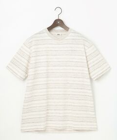 【キングサイズ・チクチクしにくい】リネンボーダー Tシャツ