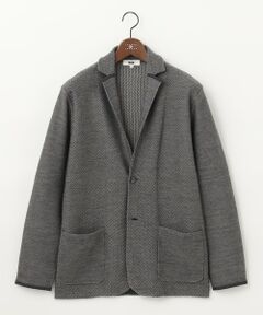 【驚きの軽量ウール】KARLKARL ヘリンボーン柄 ニットジャケット