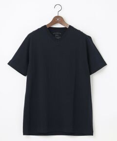 【キングサイズ・オーガニックコットン使用】JOE COTTONサッカーVネック Tシャツ