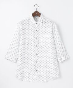 【キングサイズ・UVカット】オーガニックコットンプリッセ 七分袖シャツ