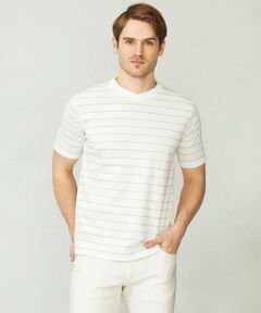 JOSEPH ABBOUD / ジョセフ アブード カットソー | 【清涼感/吸水速乾】リネンハニカムボーダーＴシャツ