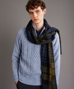 JOSEPH ABBOUD / ジョセフ アブード ニット・セーター | 【キングサイズ・イタリア糸使用/軽く暖かい/多色展開】 ラムウールケーブル柄ハーフZIPプルオーバー