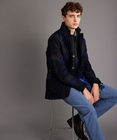 JOSEPH ABBOUD / ジョセフ アブード ダウンジャケット・ベスト | 【キングサイズ・イタリア素材/軽量/中綿キルト】 スライバーチェックキルト ジャケット